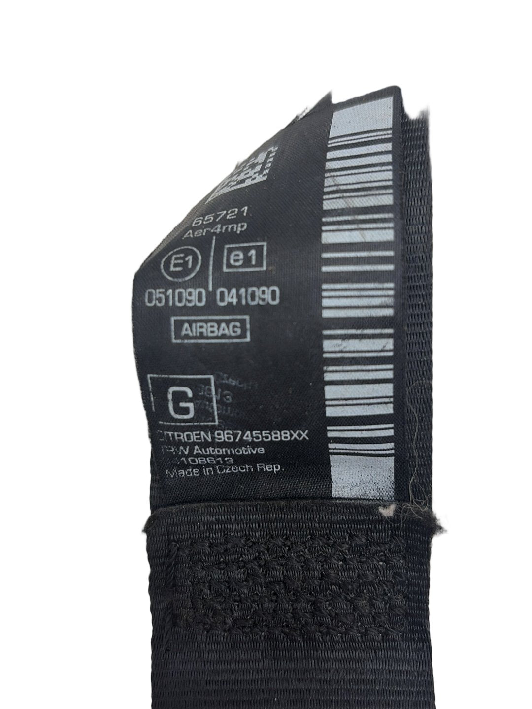 2009 - 2014 Citroen DS3 A55 Hatchback Left Front Seat Belt 96745588