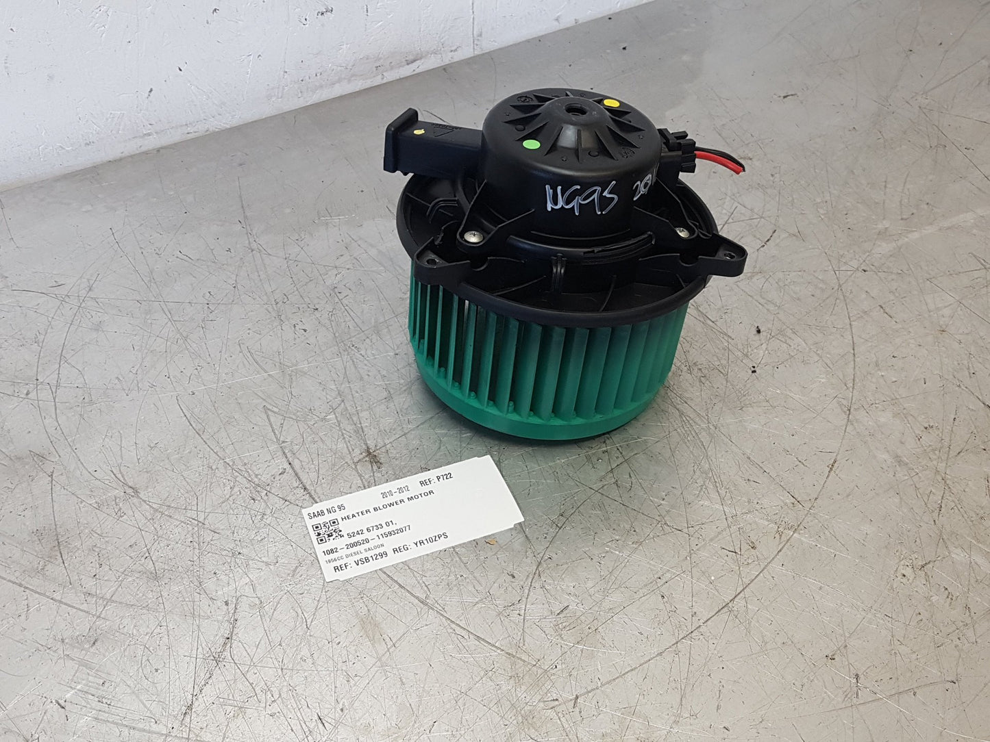 2010 - 2012 Saab 9-5  Saloon Blower Motor 5242 6733 01