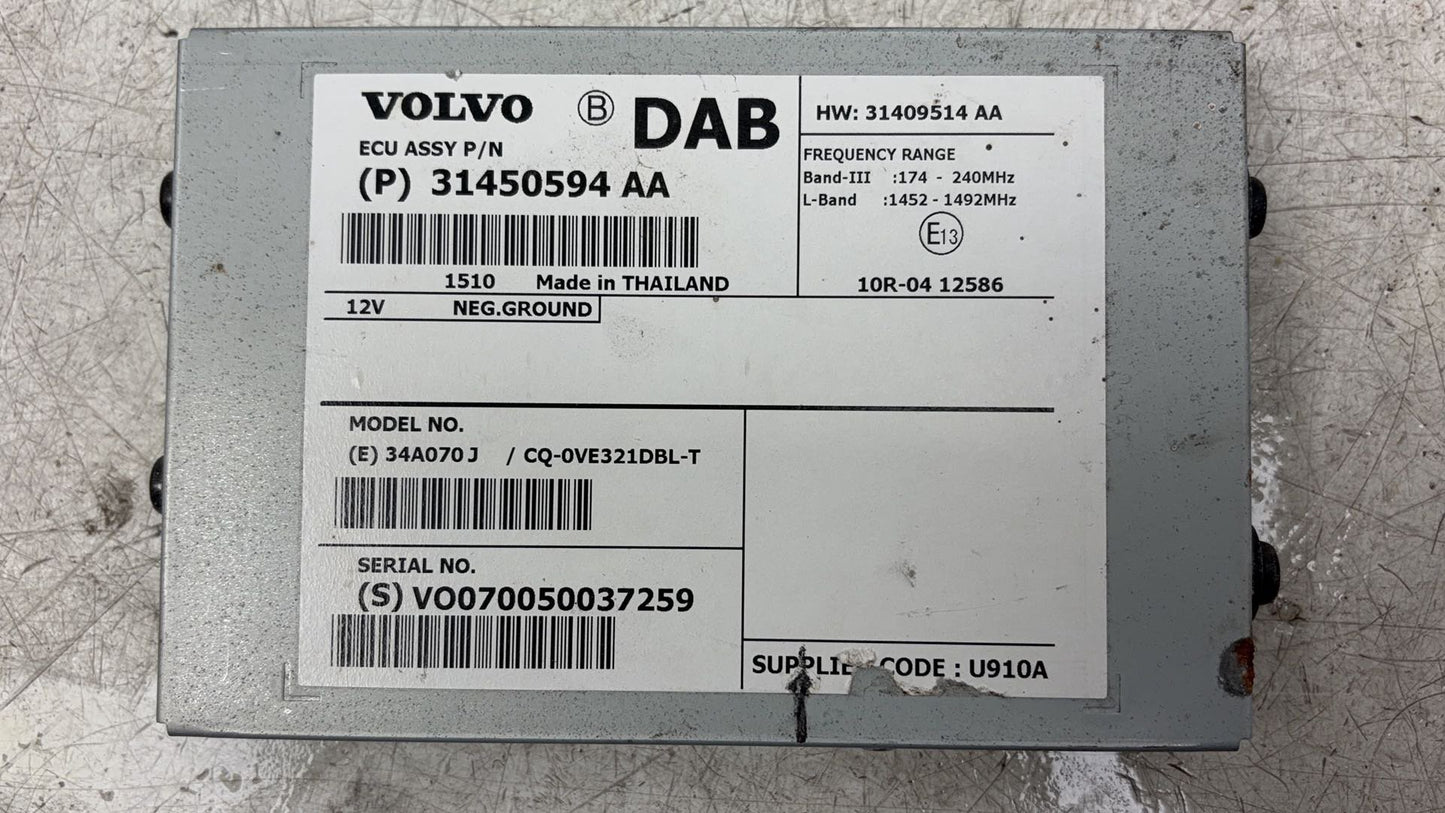 2009 - 2017 Volvo XC60 I 156 Estate DAB MODULE 31450594