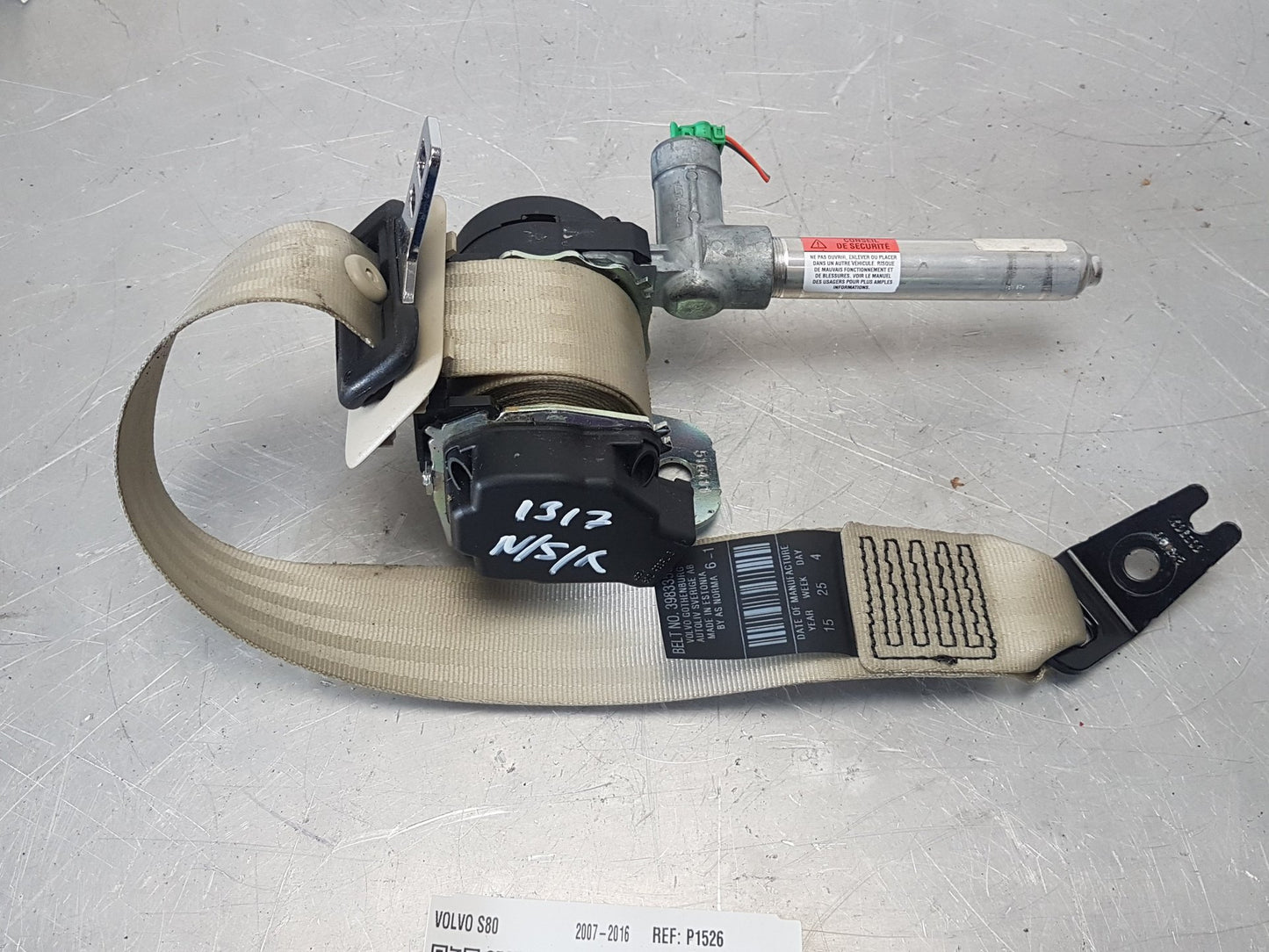 2014 - 2018 Volvo S80  Saloon Left Rear Seat Belt 39833536